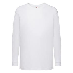 Detské tričko Valueweight s dlhými rukávmi , 000 White