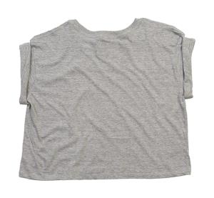 Dámske tričko Crop z organickej bavlny, 126 Heather Grey Melange