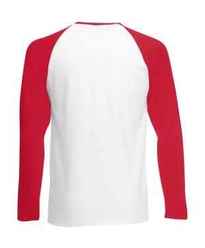 Tričko Baseball s dlhými rukávmi Jevo, 054 White/Red (3)