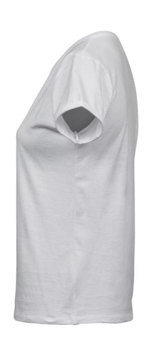 Dámske tričko s rolovanými rukávmi, 000 White (2)