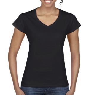 Dámske tričko Softstyle® V-Neck, 101 Black