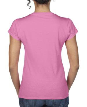 Dámske tričko Softstyle® V-Neck, 425 Azalea (2)