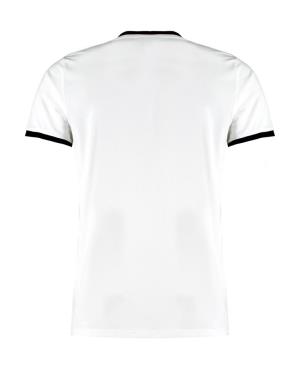 Tričko Fashion Fit Ringer Kustom Kit, 056 White/Black (2)