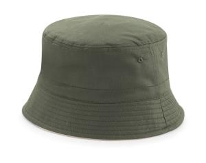 Obojstranný klobúk Bucket, 561 Olive Green/Stone