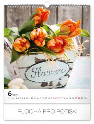 Nástenný kalendár Kvety 2020 PGN-6649-L (7)