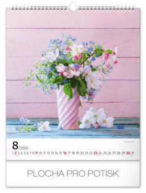 Nástenný kalendár Kvety 2020 PGN-6649-L (9)