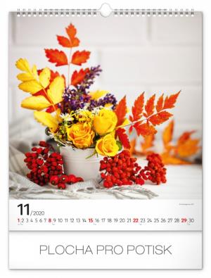 Nástenný kalendár Kvety 2020 PGN-6649-L (12)