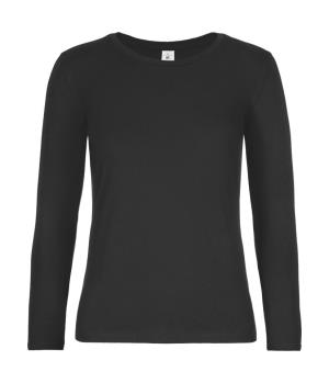 Dámske tričko s dlhými rukávmi #E190 , 101 Black