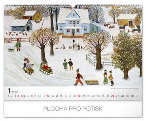 Nástenný kalendár Naivné umenie – Konstantin Rodko 2020 PGN-6681-L (2)