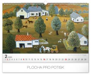 Nástenný kalendár Naivné umenie – Konstantin Rodko 2020 PGN-6681-L (3)