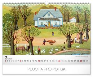 Nástenný kalendár Naivné umenie – Konstantin Rodko 2020 PGN-6681-L (4)