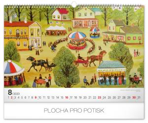 Nástenný kalendár Naivné umenie – Konstantin Rodko 2020 PGN-6681-L (9)