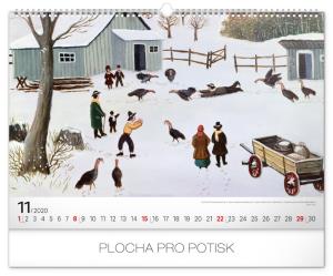 Nástenný kalendár Naivné umenie – Konstantin Rodko 2020 PGN-6681-L (12)