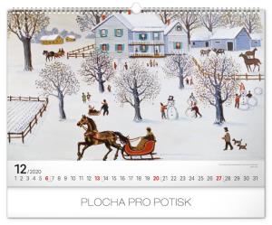 Nástenný kalendár Naivné umenie – Konstantin Rodko 2020 PGN-6681-L (13)