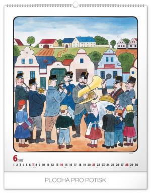 Nástenný kalendár Josef Lada – Rok na dedine 2020 PGN-6689-L (7)