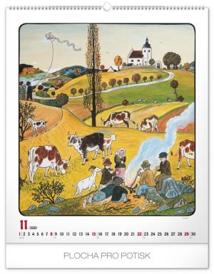 Nástenný kalendár Josef Lada – Rok na dedine 2020 PGN-6689-L (12)