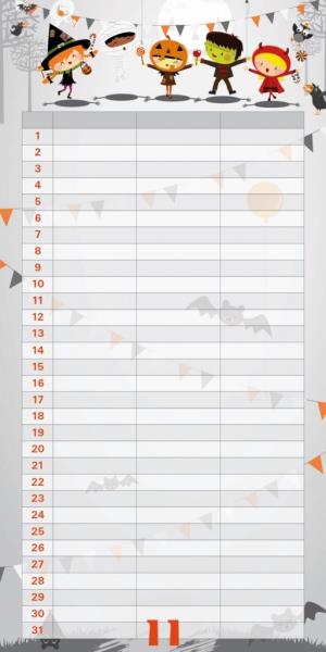Plánovací kalendár Cowboys, nedatovaný PGP-1260 (13)