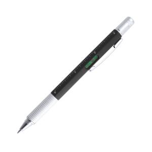 Sauris pero so šrobovákom, vodováhou a pravítkom, čierna