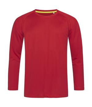 Pánske tričko Active 140 s dlhými rukávmi , 441 Crimson Red