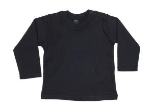 Tričko s dlhými rukávmi pre bábätká, 101 Black