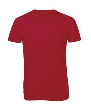 Triblend tričko s V-výstrihom V Triblend/men, 400 Red