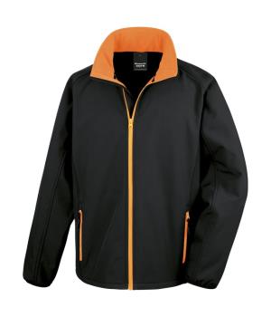 Potlačiteľná Softshellová bunda, 178 Black/Orange