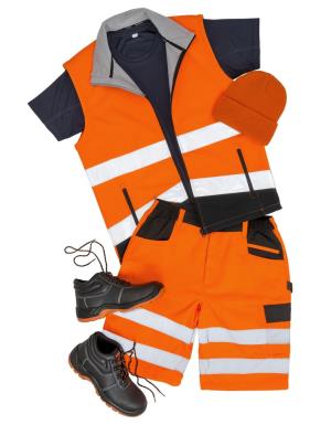 Potlačiteľná bezpečnostná softshellová vesta, 478 Fluorescent Orange/Black (3)