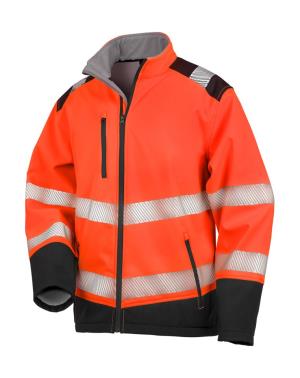 Reflexná bunda Ripstop Safety Softshell, 478 Fluorescent Orange/Black