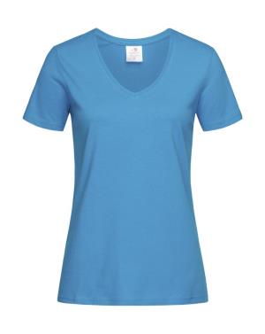 Dámske tričko Classic s V-výstrihom, 314 Ocean Blue