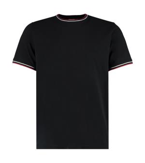 Fashion Fit Tipped Tee, 182 Black/White/Red