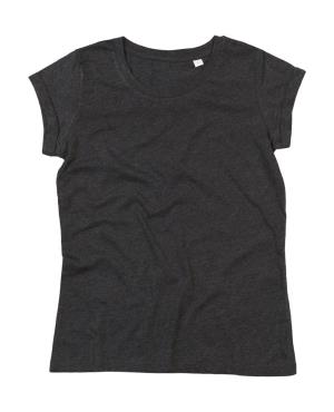 Dámske tričko Roll Sleeve, 133 Charcoal Grey Melange