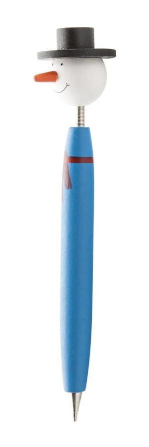 Drevené guľôčkové pero Göte, modrá (6)