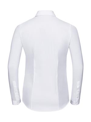 Dámska košeľa s dlhými rukávmi Herringbone, 000 White (3)