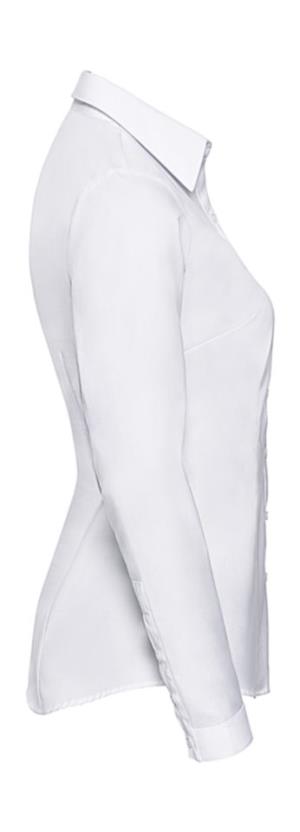 Dámska košeľa s dlhými rukávmi Herringbone, 000 White (4)