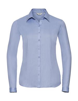 Dámska košeľa s dlhými rukávmi Herringbone, 321 Light Blue