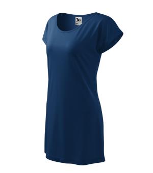 Predĺžené dámske tričko / Šaty Love 123, 87 Polnočná Modrá