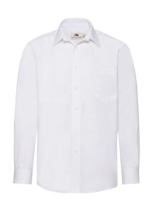 Košeľa Poplin s dlhými rukávmi Serlkix, 000 White