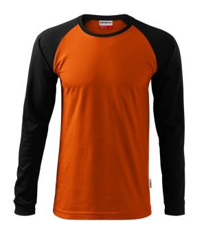 Pánske dvojfarebné tričko Street LS 130, 11 Oranžová (2)