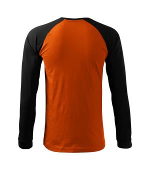 Pánske dvojfarebné tričko Street LS 130, 11 Oranžová (3)