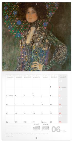 Poznámkový kalendár Gustav Klimt 2024 PG (ZV) (2)