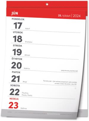 Nástenný kalendár Trhací týždenný 2024 SK, A5 PG (2)