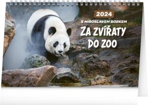Český stolový kalendár Za zvieratami do zoo – Miroslav Bobek 2024 PG