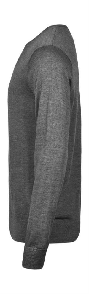 Pánsky pulóver v V-výstrihom, 134 Grey Melange (2)
