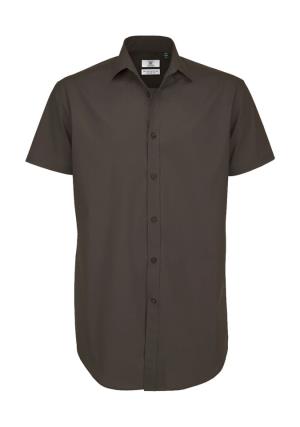 Pánska košeľa Black Tie SSL/men Poplin Shirt, 720 Coffee Bean