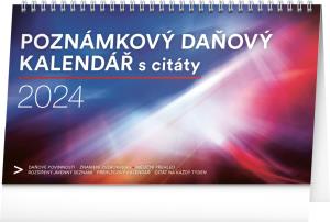 Český stolový kalendár Poznámkový daňový s citátmi 2024 PG