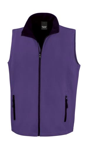 Potlačiteľná Softshellová vesta, 371 Purple/Black