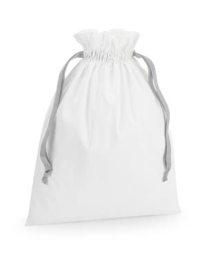 Bavlnená darčeková taška so sťahovacou stuhou, 078 Soft White/Light Grey (3)