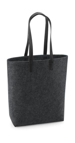 Nákupná taška Premium Felt, 177 Charcoal Melange/Black