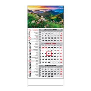 Plánovací kalendár ŠTANDARD 3M kombi 2024, Vzor B