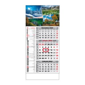 Plánovací kalendár ŠTANDARD 3M kombi 2024, vzor D